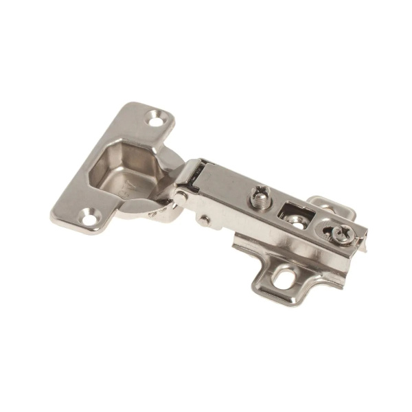 Петля меб. SLIDE-ON полунакл.110* с отв.пл (белый цинк 2 шт)