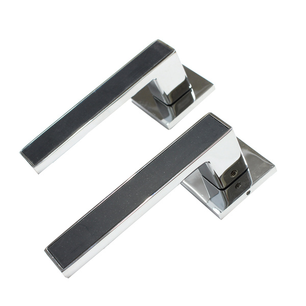 AZQ-205 CP/BL ручка дверная пол.хром/черный