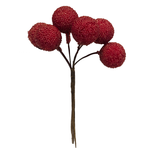 Украшение интерьерное Гроздь VALMA красный 6х6х12 см 92906