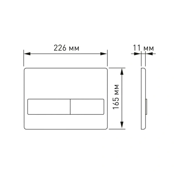 Кнопка BERGES для инсталляции NOVUM L5 Soft Touch черная