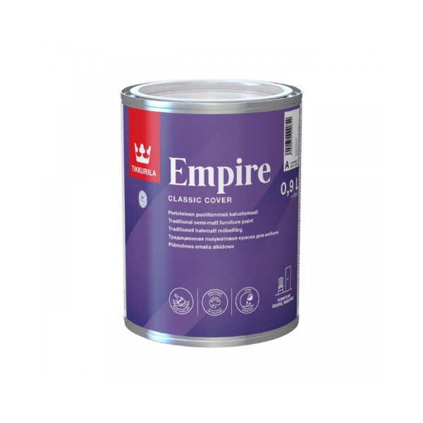 Краска для мебели EMPIRE A п/мат 0,9л Краска для мебели EMPIRE A п/мат 0,9л