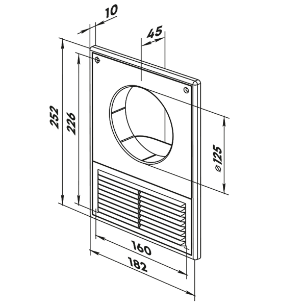 Решетка ZERNBERG Duct 2518-125
