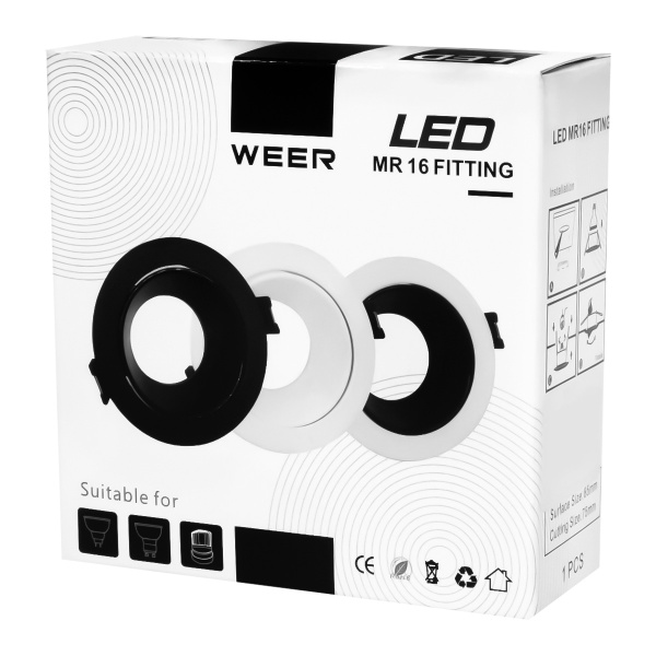 Корпус с креплением для спот WE-DLH1 Ø85*H30mm Black