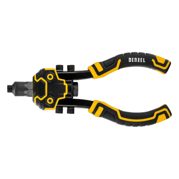 Заклепочник двуручный, заклепки 2,4-3,2-4,0-4,8-6,4 мм// Denzel