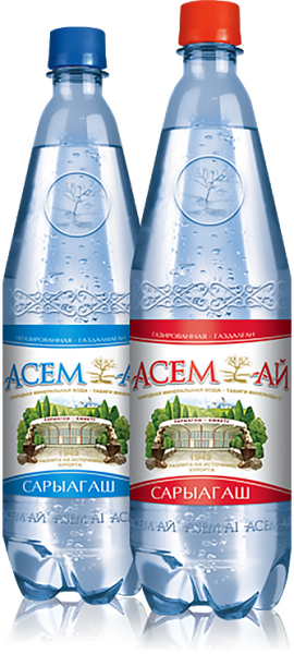 Вода минеральная  Сары-Агаш Асем-Ай  с газом 1.0 л