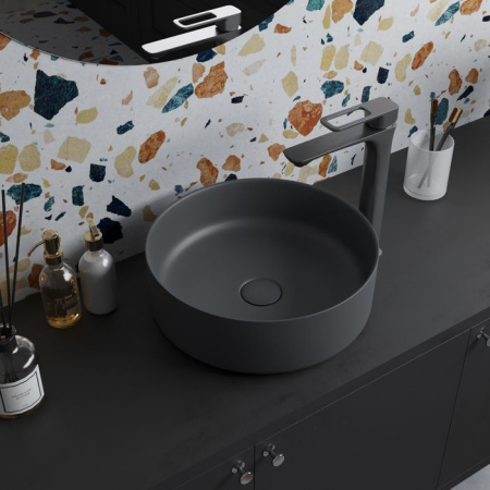 Умывальник накладной,Ray, IDDIS RAYGM03i27 серый матовый