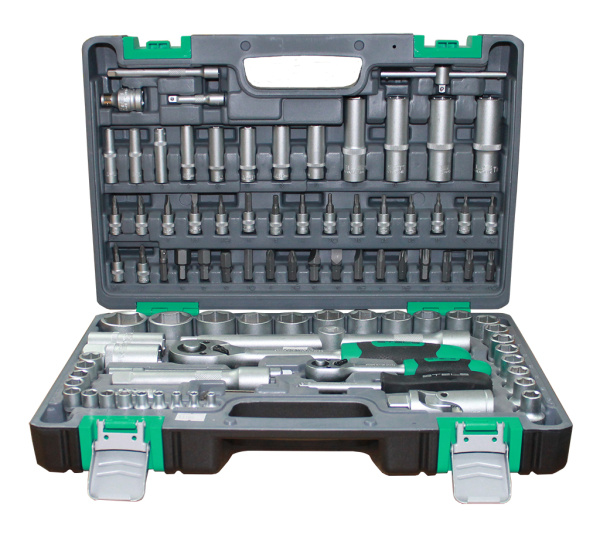 Набор инструментов STELS 1/2" 1/4" CrV пластиковый кейс 94 предмета