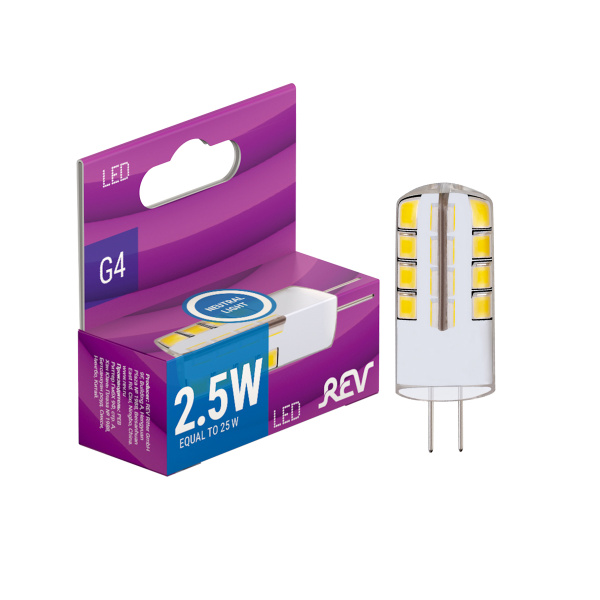Лампа Rev сд JC G4 2,5W, 4000K, холодный свет, 220V (32438 6)