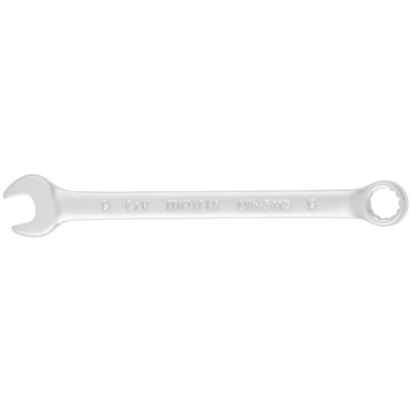 Ключ комбинированный Matrix 9мм CrV матовый хром