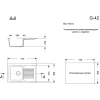 Кухонная мойка GranAlliance G-42, белый,прямоугольная:770х490 мм