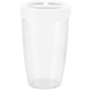 Стакан для зубных щеток J&S Home Basic прозрачный белый 7006W -Y