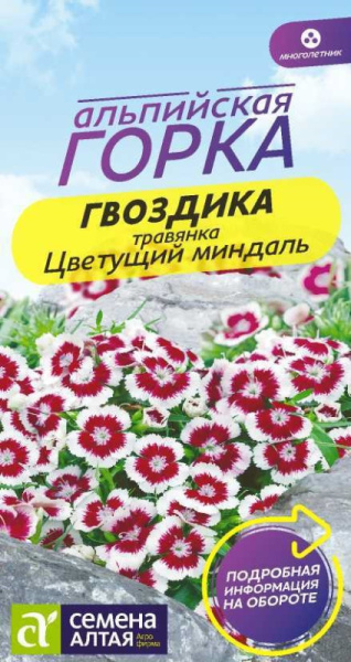 Семена Цветы Гвоздика травянка Цветущий миндаль/Сем Алт/цп 0,05 гр. многолетник. Альпийская горка (2