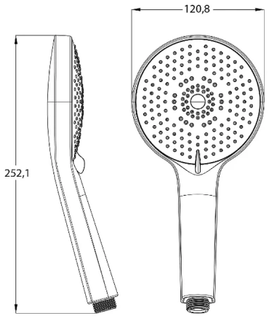 Лейка душевая Lemark LM8125C, 5-функциональная