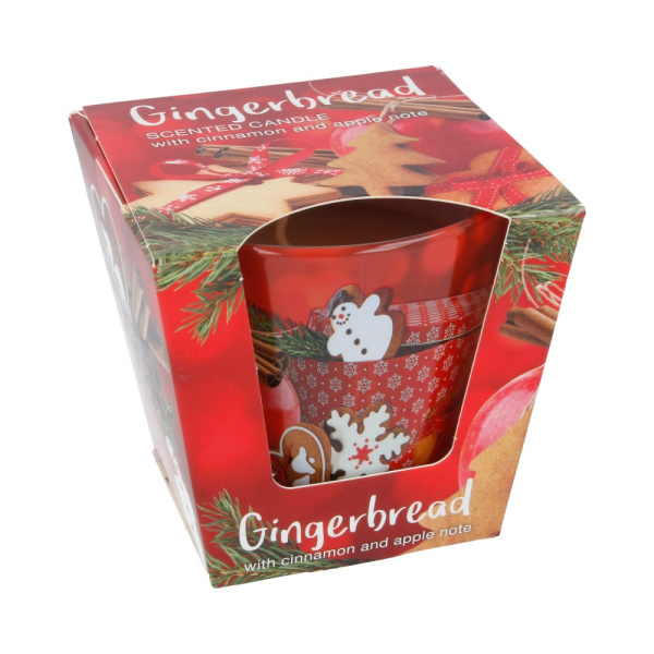 Аромасвеча BARTEK НГ в стакане Имбирный пряник 115гр (Gingerbread)