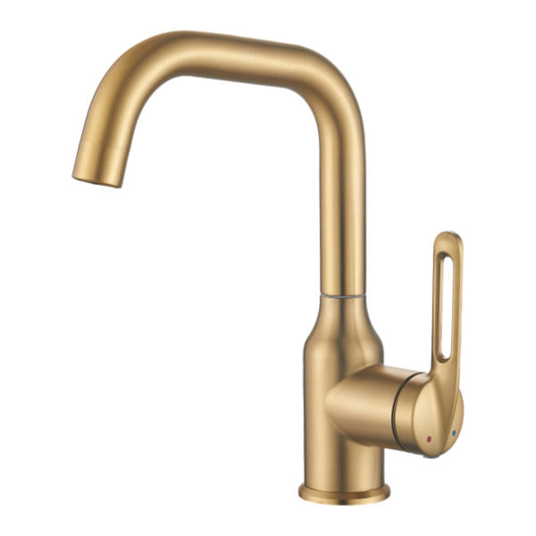 Смеситель д/р Haiba HB 10825-5 нержавеющая сталь золото