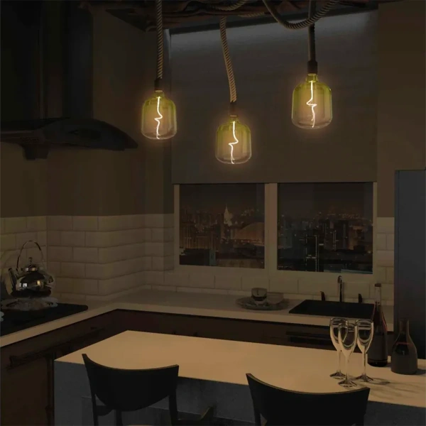 Лампа Gauss LED Filament V140 LED 5W E27 200Lm 1800K green-clear flexible 1009802105