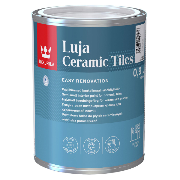 Краска интерьерная для керамической плитки Luja Ceramic Tiles С пл/мат 0,9л