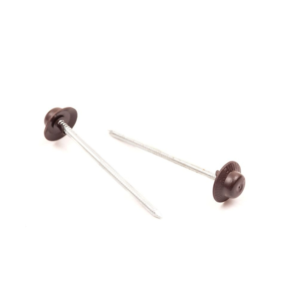 Ондулин кровельный гвоздь 8 см.- коричневый (РФ) (323)