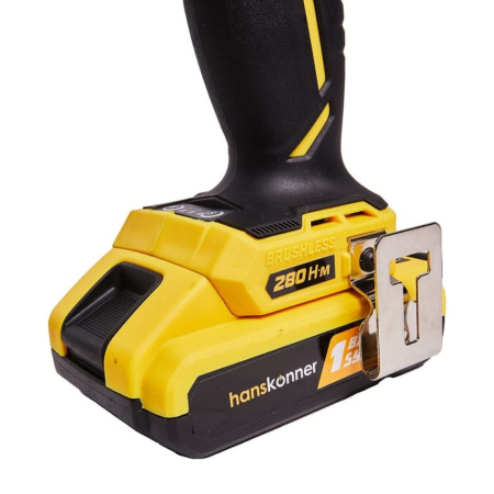 Винтоверт акк. Hanskonner HCD18280H б/щ.18В ,280Нм, 2 акк. Li-Ion 2,4Ач, 3 скор, 1/4", быст.зар, One
