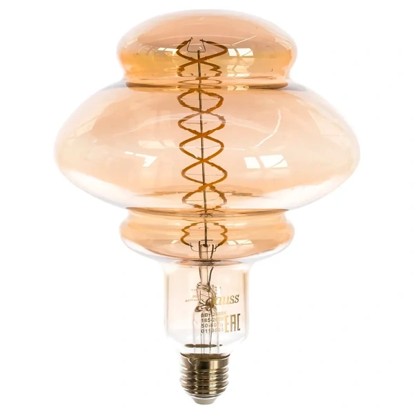 Лампа Gauss LED Filament BD160 8W Е27 330lm 2400К  gray flexible 162802008