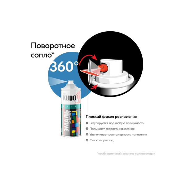 Аэрозоль эмаль 520мл универсальная голубой KU-1010