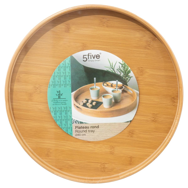Поднос круглый 5Five из бамбука 40 см 111537