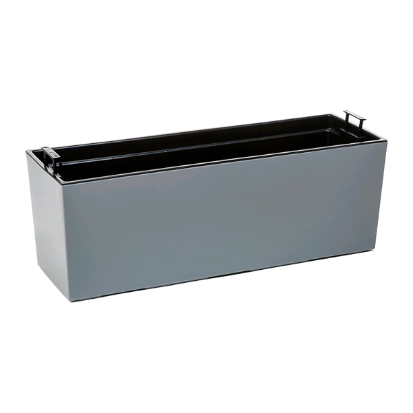 Ящик пластиковый с вкладкой, Бегония Серый муссон 19х56х19,5 см. БГ56-70