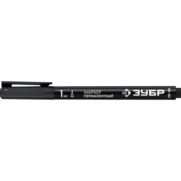 Маркер перманентный ЗУБР МП-100 черный, 1 мм