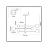 Люстра MODERNI LN22 130 хром на штанге G9 6*40W 220V ESTELLE 5225/6C