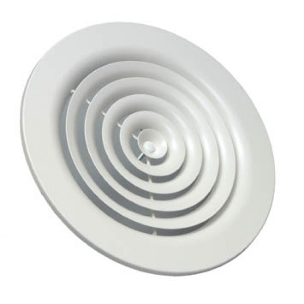 Диффузор круглый 145 с фланцем 100 мм белый Серия ДФ (70 шт)