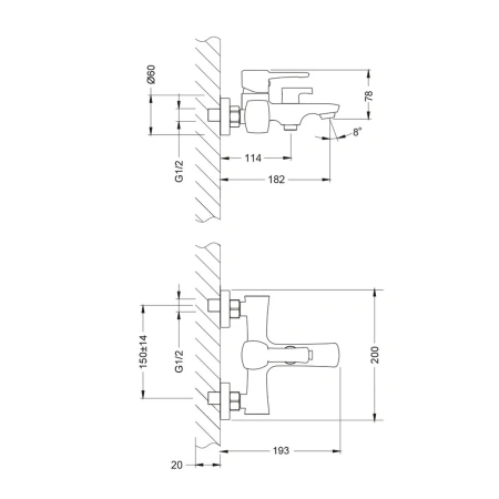 Смеситель в/д  Lemark LM0514C  Evitta