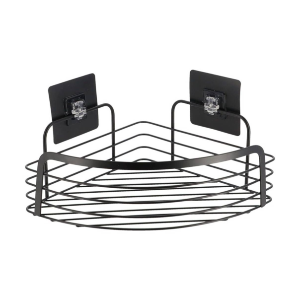 Полка для ванной Tendance черный угловая на липучке 91018108 Полка для ванной Tendance черный угловая на липучке 91018108