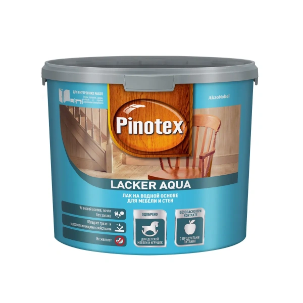 Лак на водной основе Pinotex Lacker Aqua 70 (глянцевый) 2,7л Лак на водной основе Pinotex Lacker Aqua 70 (глянцевый) 2,7л