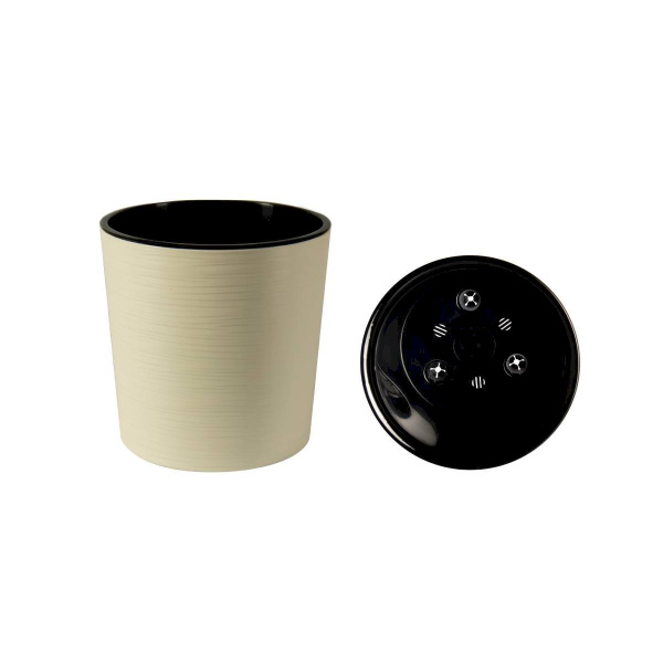 Горшок пластиковый с вкладкой, ВЕГА Ваниль d.20 h.20 5,2 ВГ 20-31