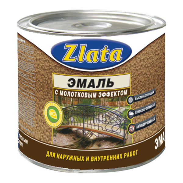 Эмаль "Zlata" Молотковая-Алюминиевая 2,3 кг. Эмаль "Zlata" Молотковая-Алюминиевая 2,3 кг.