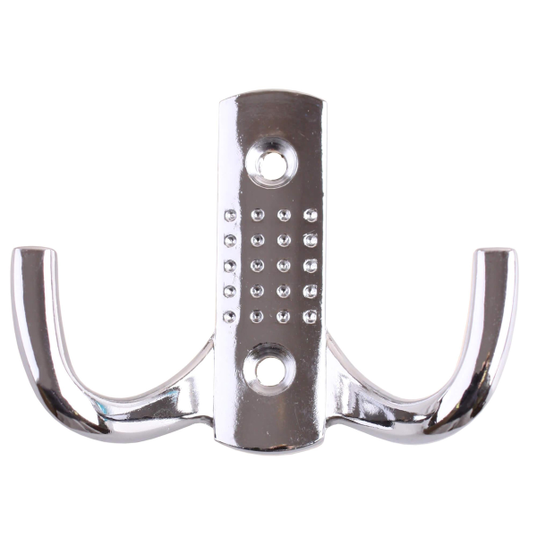 Крючок двойной перфорированный (хром 1 шт)