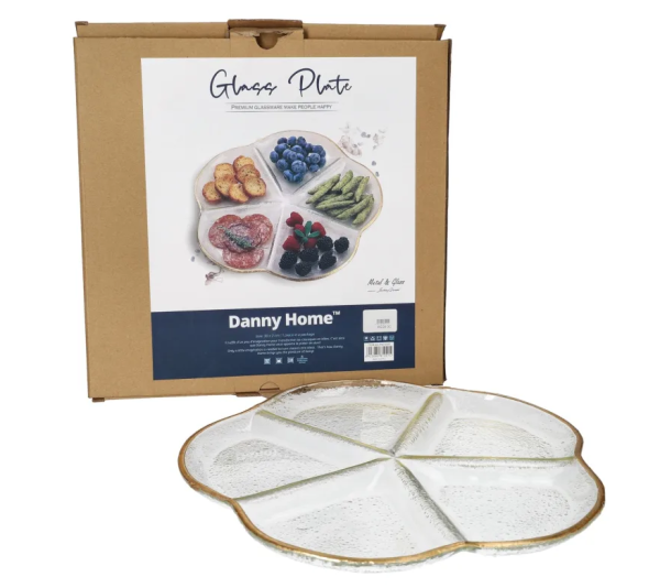 Менажница DH 5 делений 25х2 см стекло RW10-02