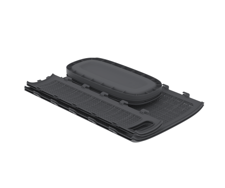 Корзина для белья Альт-Пласт Лён 45л 43×20×60см графит АП 1068