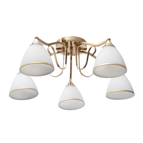 Люстра "Каскад" 153141 розовое золото 5/Е27/60Вт К007958