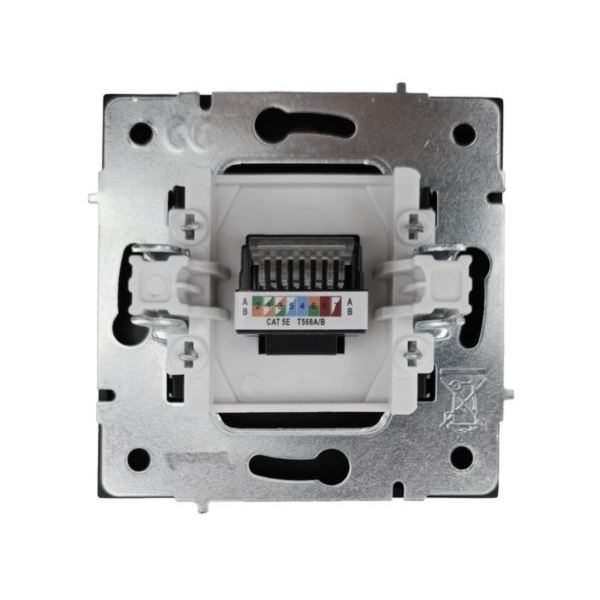 Розетка ZIMA 704 4288 139 компьютерная черная матовая (механизм)