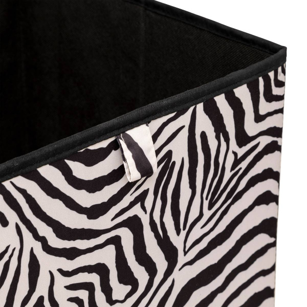 Ящик для хранения 5Five Zebra 31х31х31 см черный