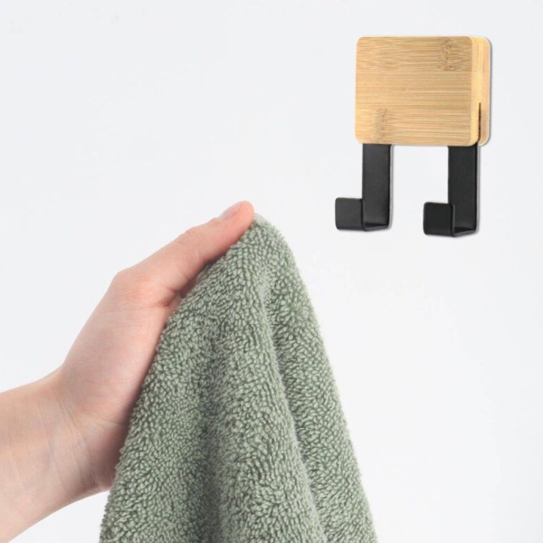 Крючок для ванной комнаты Tendance адгезивное крепление двойной черный 9069237