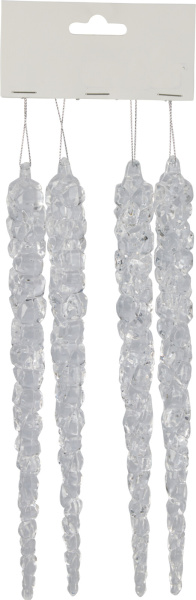 Набор подвесных украшений Сосульки 4 шт 32 см AKP104500 К