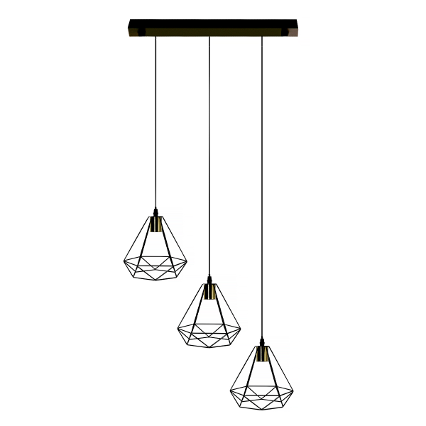 Светильник подвесной F4997/3 E27 200*200mm Black