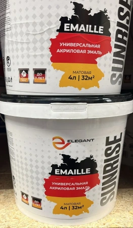 Эмаль акриловая Elegant матовый Sunrise 4 л
