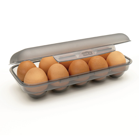 Контейнер для яиц (на 10 шт.) черный прозрачный М 1209