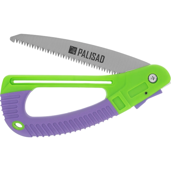 Пила садовая складная,175 мм, пластиковая обрезиненная рукоятка, защитная кулиса// Palisad