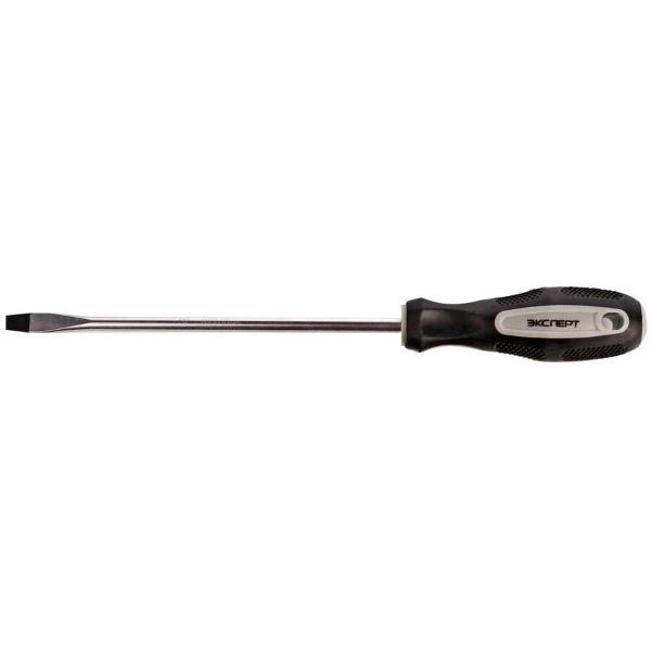 Отвертка "ЭКСПЕРТ" 149101-8-200 двухкомпонентная рукоятка, магнитный наконечник, SL8,0х200 мм