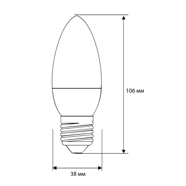 Лампа Ergolux LED-C35-11W-E27-6K (Эл.лампа светодиодная Свеча 11Вт E27 6500K 180-240В) 13623
