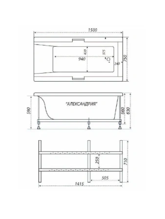 Экран Triton Александрия 150*75 Экстра